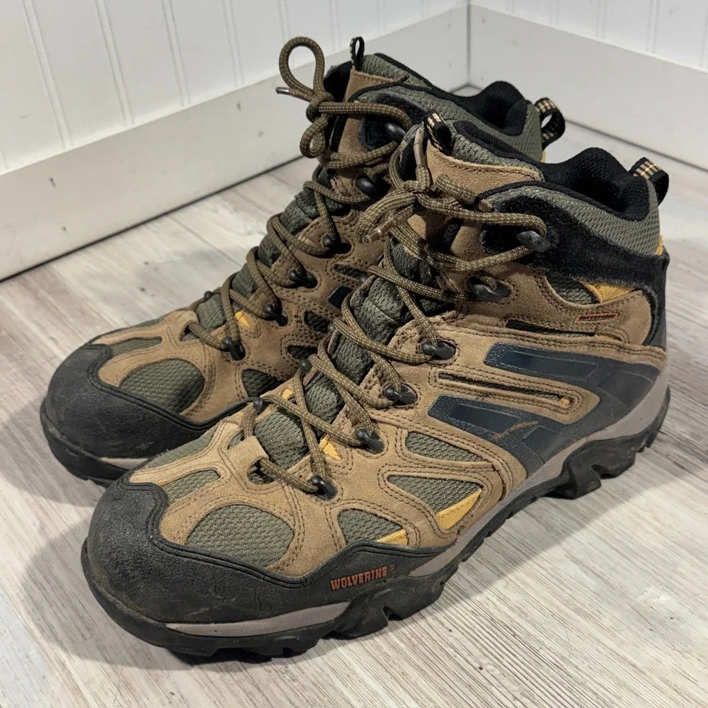 Wolverine W05745 Wilderness Brown Gunmetal Waterproof Mens Boots‎ Size 12 M